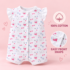 Pink bowtie cat cotton romper enhanced cover draft for human review
