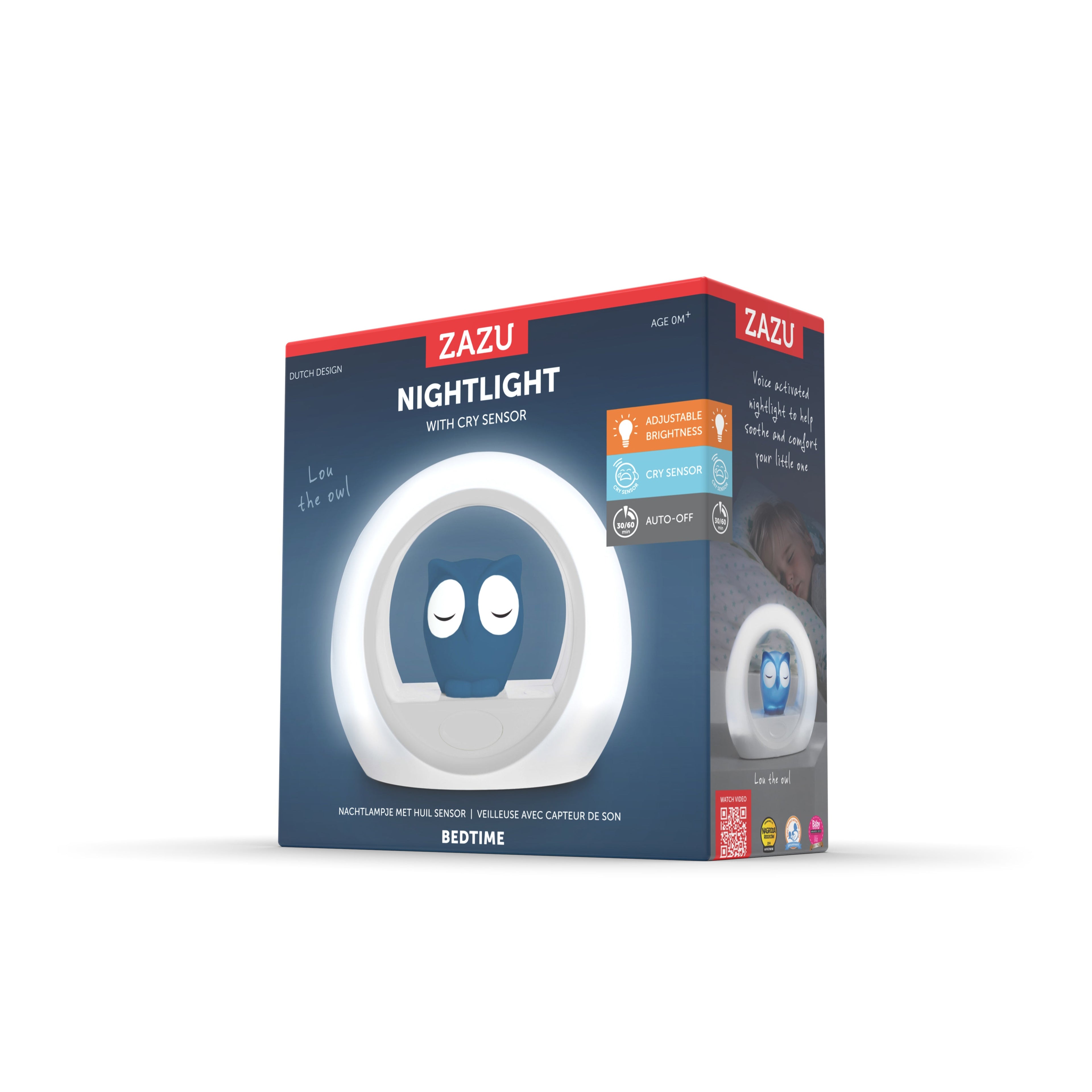 Nightlight with Cry Sensor - Lou the Owl - Little Kooma