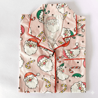 Pink Winking Santa Pyjamas - Little Kooma
