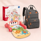 3-in-1 Baby Play Mat, Gym, Walker & Unisex Baby Diaper Bag Backpack for Mom & Dad