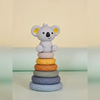 Koala 2-in-1 Stacks of Circles n Blocks Soft Building Blocks Stacking Hand Rattles Baby Toy 6m+