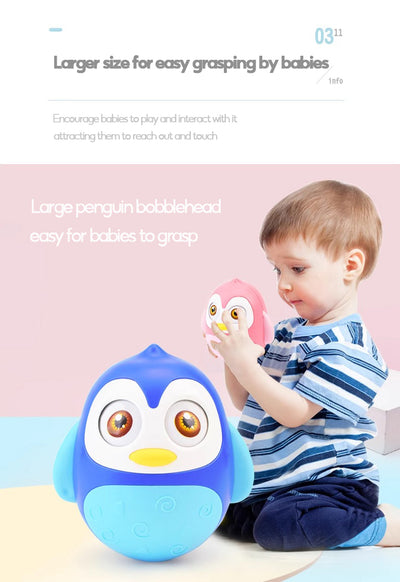 Huanger Penguin Tumbler Roly-poly Toy Baby Children Gift Early Education Toys - Little Kooma