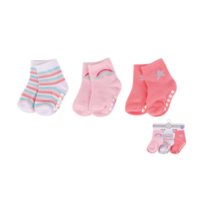 Hudson Baby Socks 3 Pairs Pack Anti-slip - Little Kooma