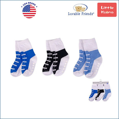 Hudson Baby Socks 3 Pairs Pack Anti-slip 00499CH - Little Kooma
