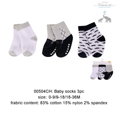 Luvable Friends Socks 3 Pairs Pack Anti-slip - Little Kooma