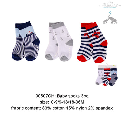 Luvable Friends Socks 3 Pairs Pack Anti-slip - Little Kooma