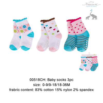 Luvable Friends Socks 3 Pairs Pack Anti-slip - Little Kooma