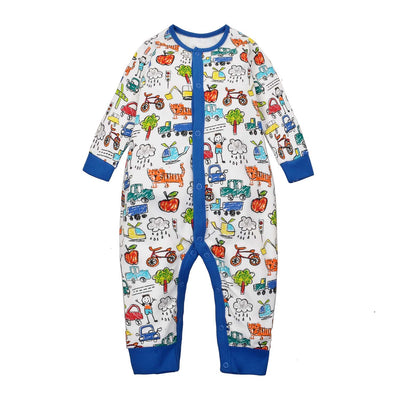 Baby Sleepsuit Aeroplane Bicycle Car Jumpsuit All In One - Little Kooma