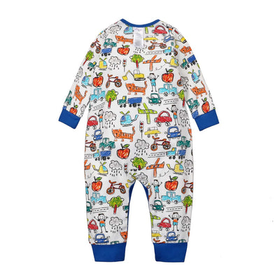 Baby Sleepsuit Aeroplane Bicycle Car Jumpsuit All In One - Little Kooma