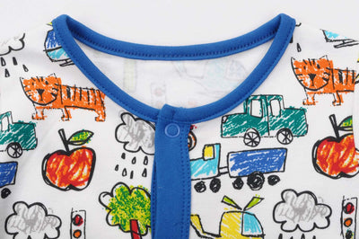 Baby Sleepsuit Aeroplane Bicycle Car Jumpsuit All In One - Little Kooma