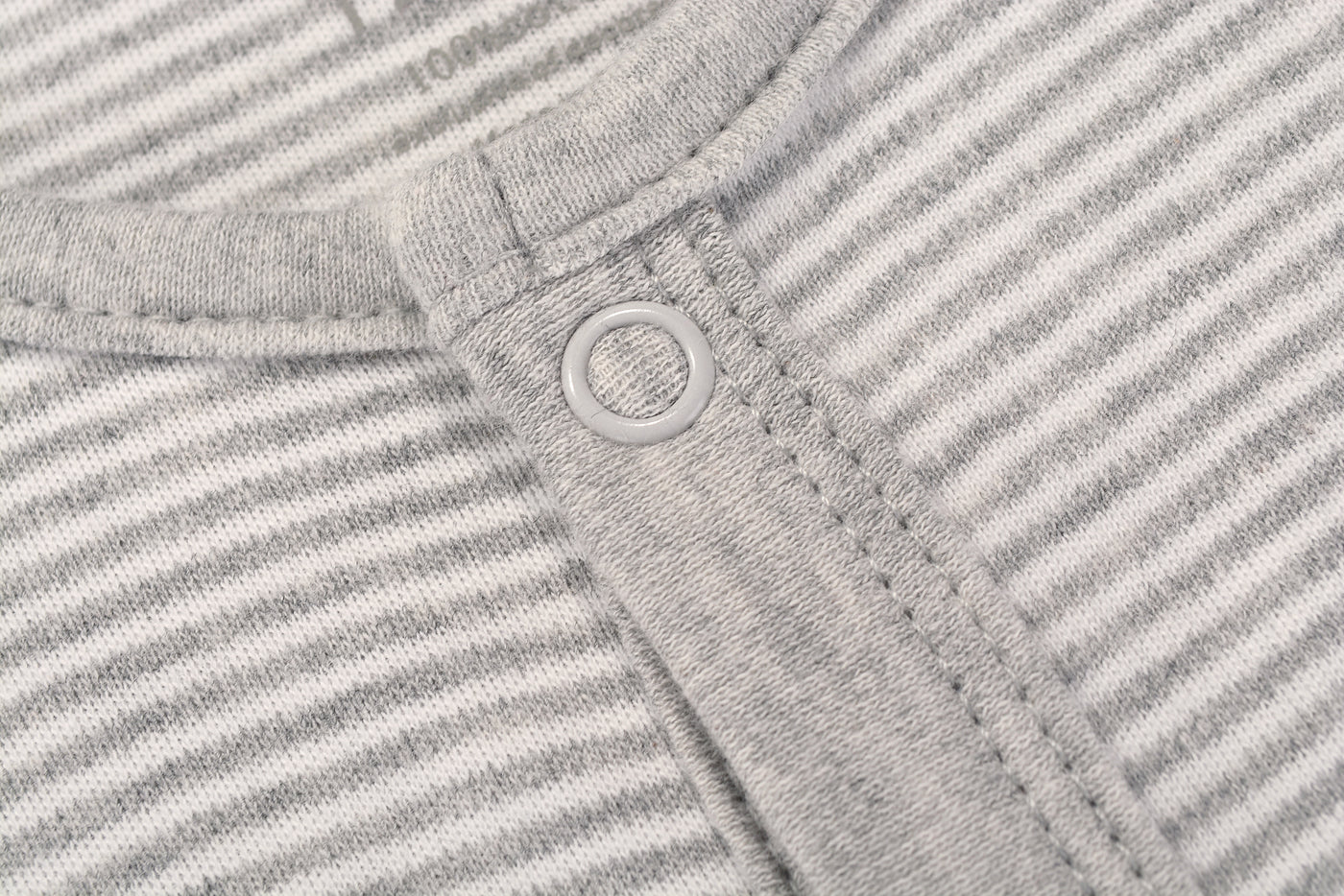 Baby Boy Grey Stripe Romper w Embroidered Truck - Little Kooma
