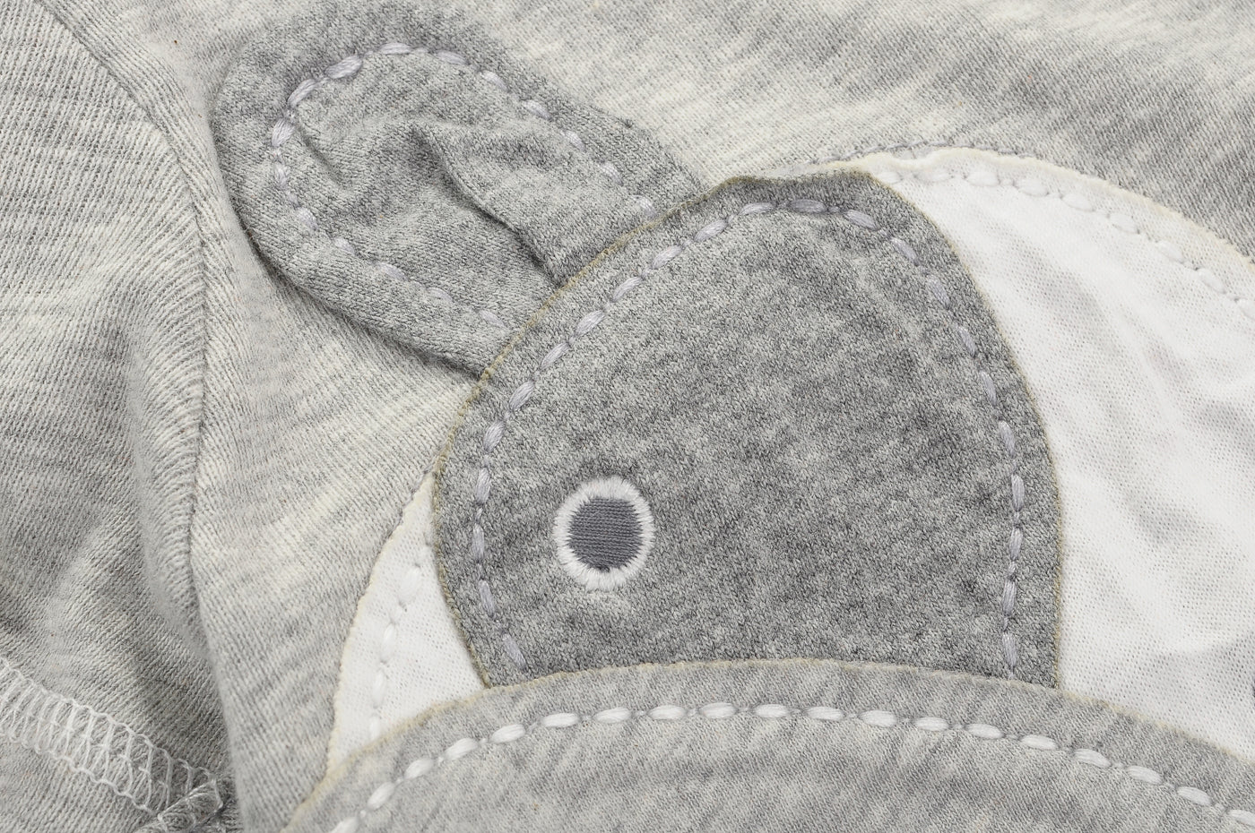 Baby Boy Grey Romper w Embroidered Cow - Little Kooma