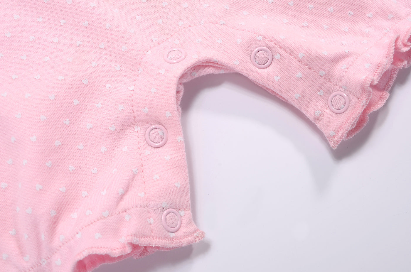 Baby Girl Romper Pink w Embroidered Rabbits - Little Kooma