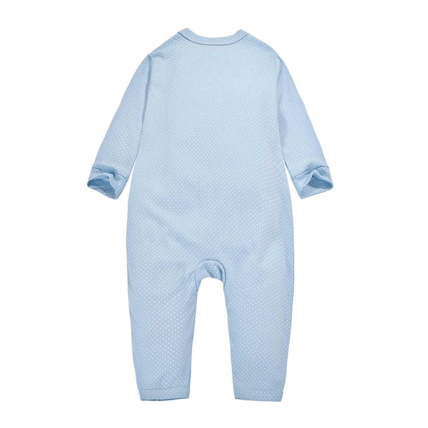 Baby Blue w White Dots Mummy Is Beautiful Jumpsuit All In One - Little Kooma