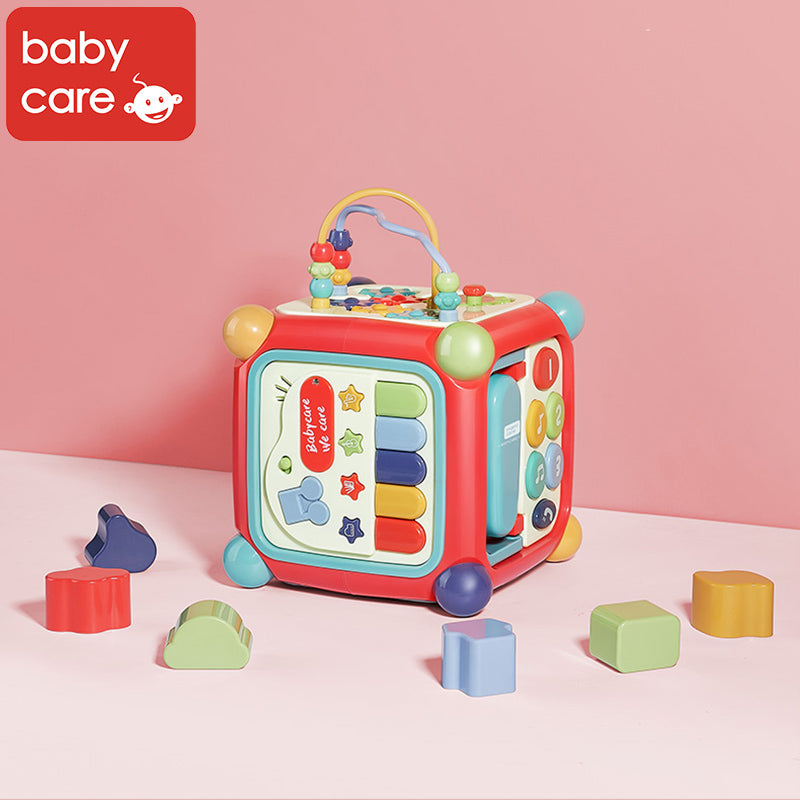 Babycare Baby Activity Box - 6 Sides Multi-Functional Early Educational Toy - Little Kooma