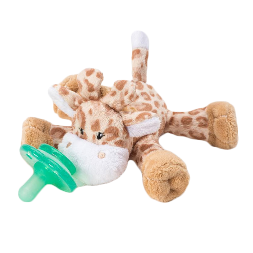 Nookums Paci-Plushies Buddies - Giraffe Pacifier Holder - Plush Toy Includes Detachable Pacifier - Little Kooma