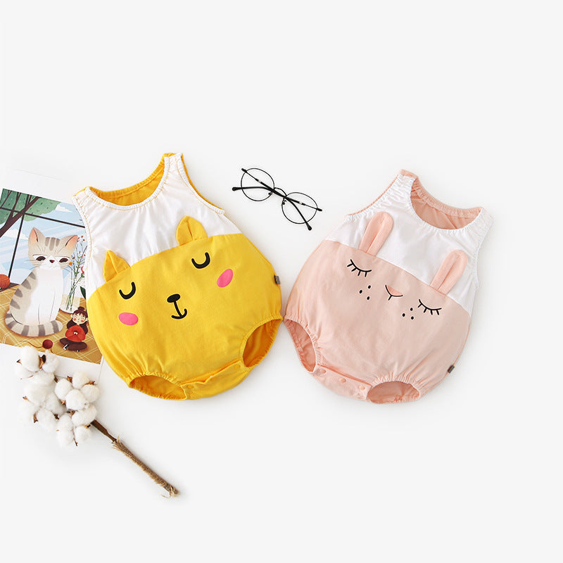 Baby Bunny Bear Sleevess Bodysuit - Little Kooma