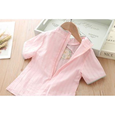 [KG16] Kids Girls Cheongsam 2 Piece Set Top n Voile Shorts CNY Chinese New Year Outfit - Little Kooma