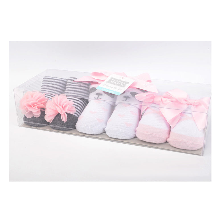 Baby Girl Newborn Baby 3 Pairs Socks Set 58258 - 0528 - Little Kooma