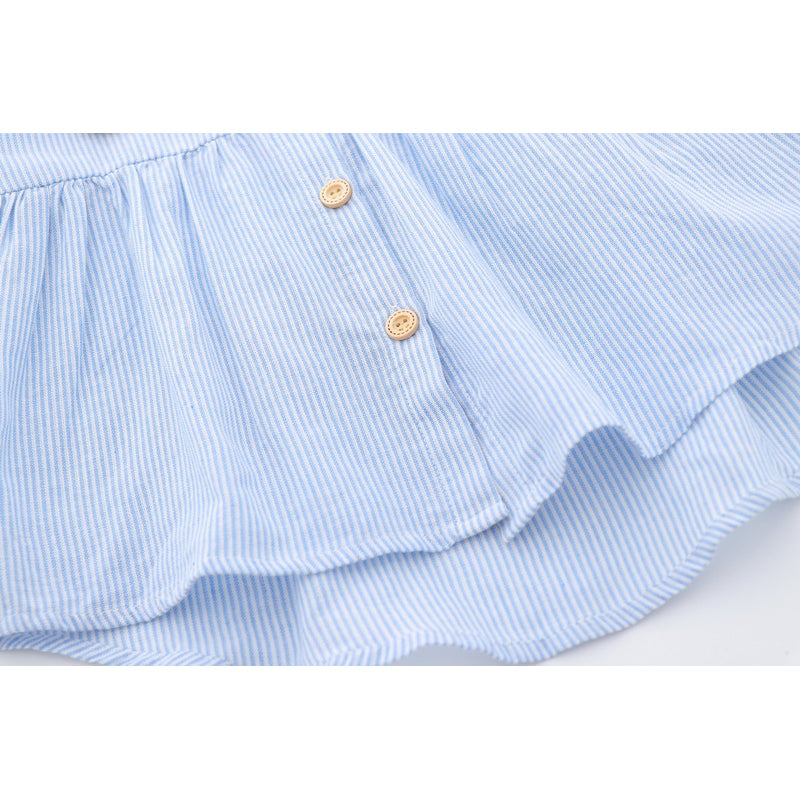 Girl's Long Sleeve Collar Shirt w Lion - Little Kooma