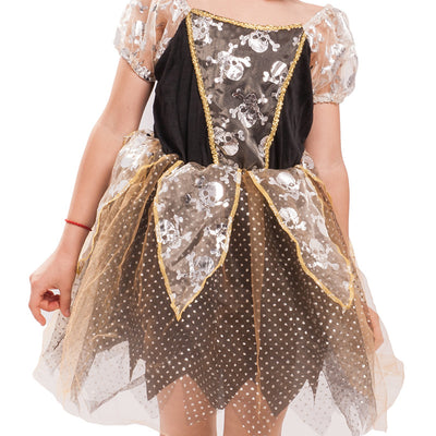 Kids Halloween Costume Embroidered Skele Witch - Little Kooma