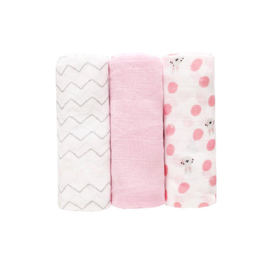 Baby Single Layer Muslin Blanket Swaddle 3 Pack 70*70 - 0605 - Little Kooma