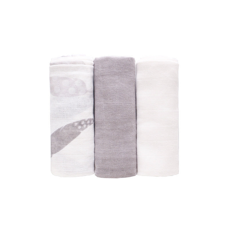Baby Single Layer Muslin Blanket Swaddle 3 Pack 70*70 - 0605 - Little Kooma