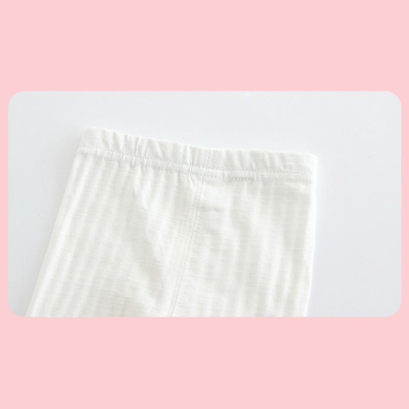 Baby Girl's Leggings w Little Flower Decoration - 0524 - Little Kooma