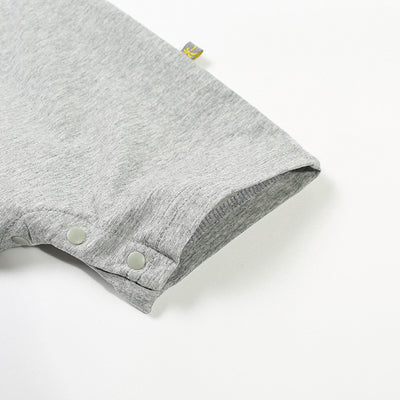 Baby Grey Romper w Blue Dinosaur - 0616 - Little Kooma