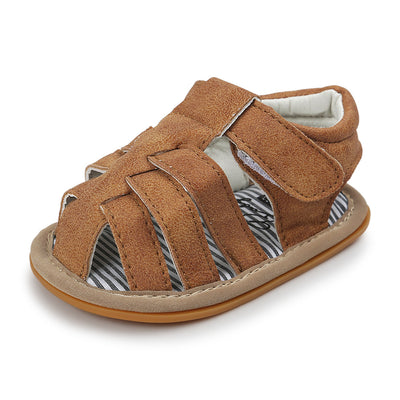 Baby Boy Anti-slip PU Leather Sandals - 0912 - Little Kooma