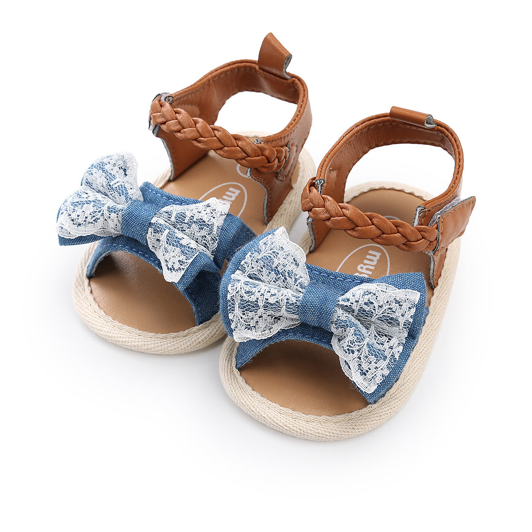 Baby Girl Denim Bowtie Sandals - 0912 - Little Kooma