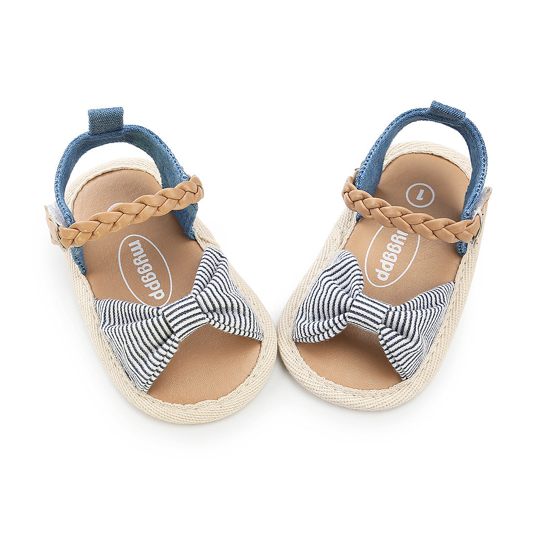 Baby Girl Denim Bowtie Sandals - 0912 - Little Kooma