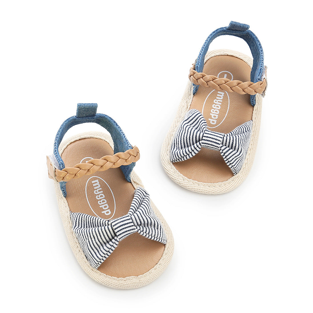 Baby Girl Denim Bowtie Sandals - 0912 - Little Kooma