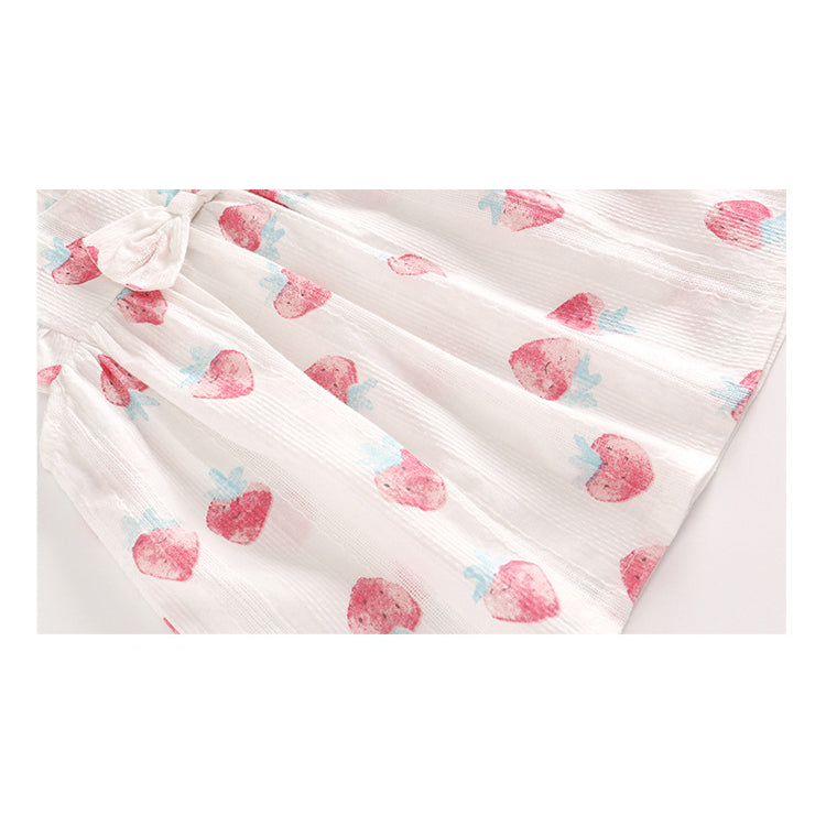 Baby Girl Strawberry Dress n Knicker n Headwrap 3 Piece Set - Little Kooma