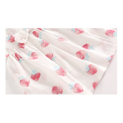 Baby Girl Strawberry Dress n Knicker n Headwrap 3 Piece Set - Little Kooma