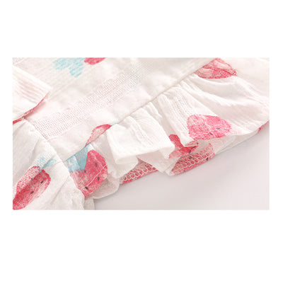 Baby Girl Strawberry Dress n Knicker n Headwrap 3 Piece Set - Little Kooma