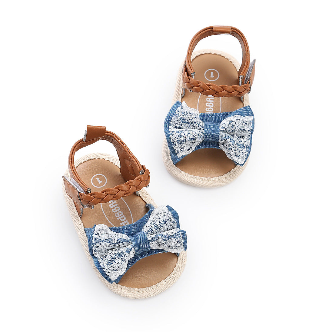 Baby Girl Denim Bowtie Sandals - 0912 - Little Kooma