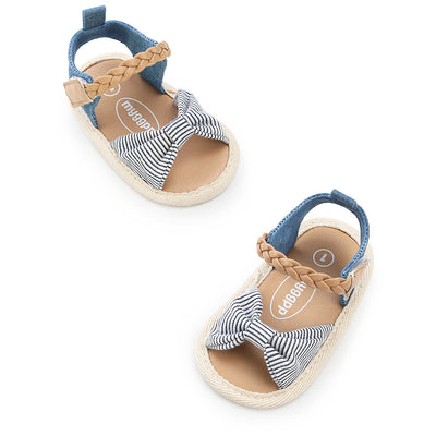 Baby Girl Denim Bowtie Sandals - 0912 - Little Kooma