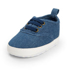 Baby Boy Denim Checker Block Canvas Shoes Sneaker - Little Kooma