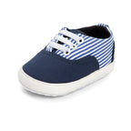 Baby Boy Denim Checker Block Canvas Shoes Sneaker - Little Kooma