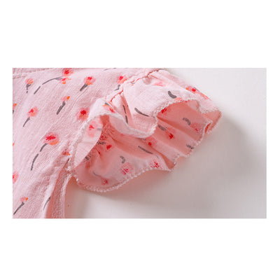 Baby Girl Pink Plum Blossom Cheongsam Romper - 0521 - Little Kooma