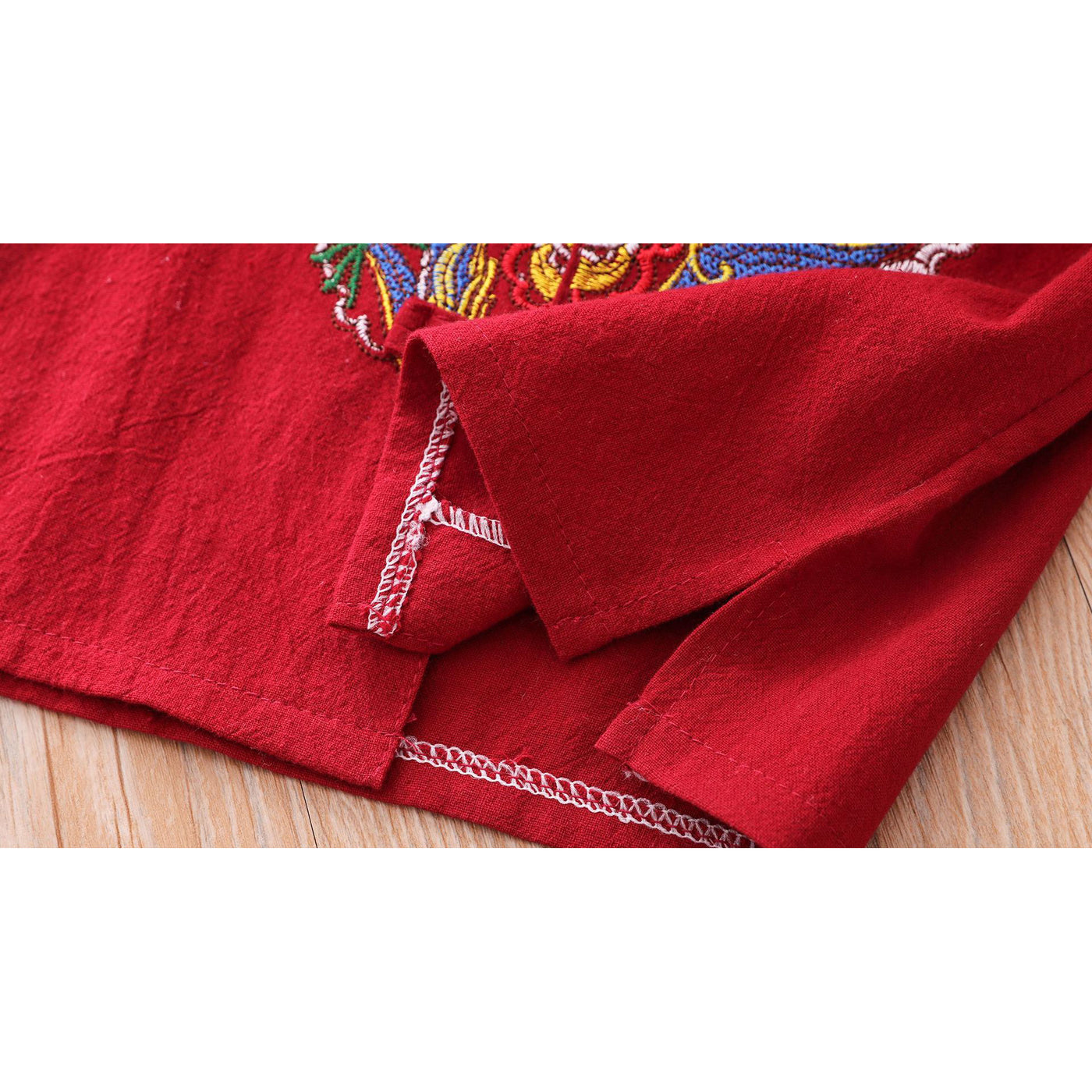 Boys Cheongsam Set Embroidered Dragon Front Buttons - Little Kooma