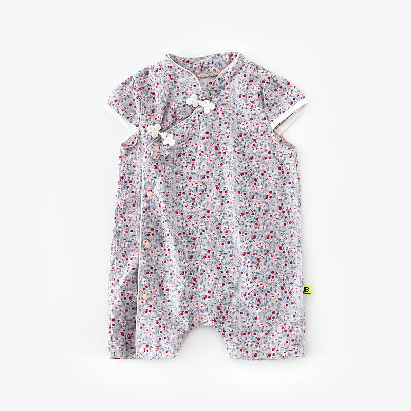 Baby Girl's Purple Cheongsam Romper - 1028 - Little Kooma