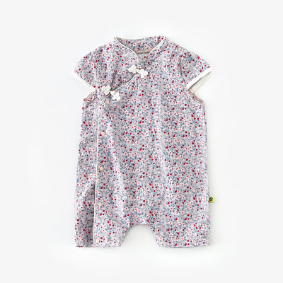 Baby Girl's Purple Cheongsam Romper - 1028 - Little Kooma
