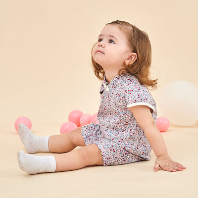 Baby Girl's Purple Cheongsam Romper - 1028 - Little Kooma