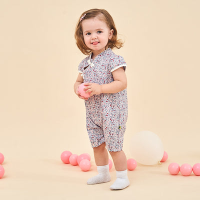 Baby Girl's Purple Cheongsam Romper - 1028 - Little Kooma