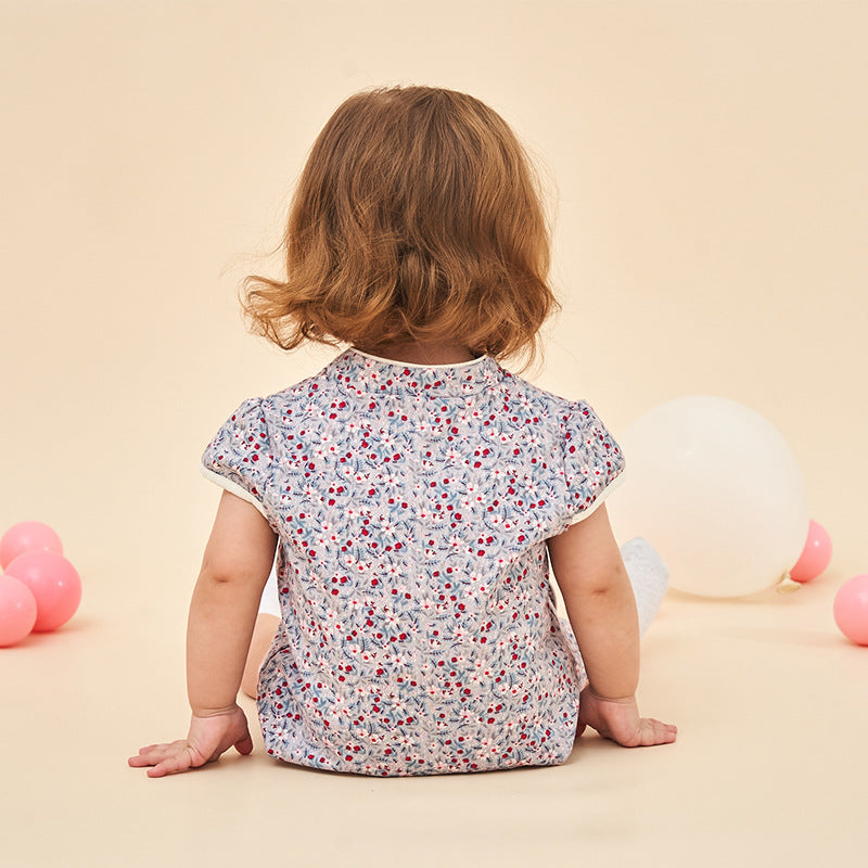 Baby Girl's Purple Cheongsam Romper - 1028 - Little Kooma