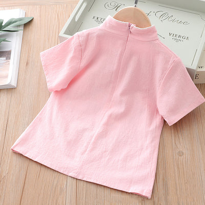 [KG08] Kids Girls Cheongsam Set Top n Skirt Embroidered Bunny CNY Chinese New Year Outfit - Little Kooma