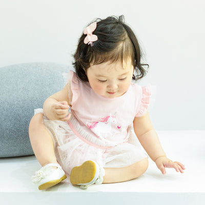Baby Girl Skirt Romper w Unicorn - Little Kooma