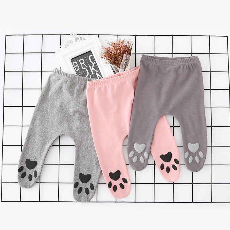 Baby Feet Covered Pants w Foot Prints - 0616 - Little Kooma